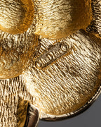 "Christian Dior" Flower motif gold brooch