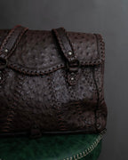 "Vintage JRA standard ostrich leather bag"
