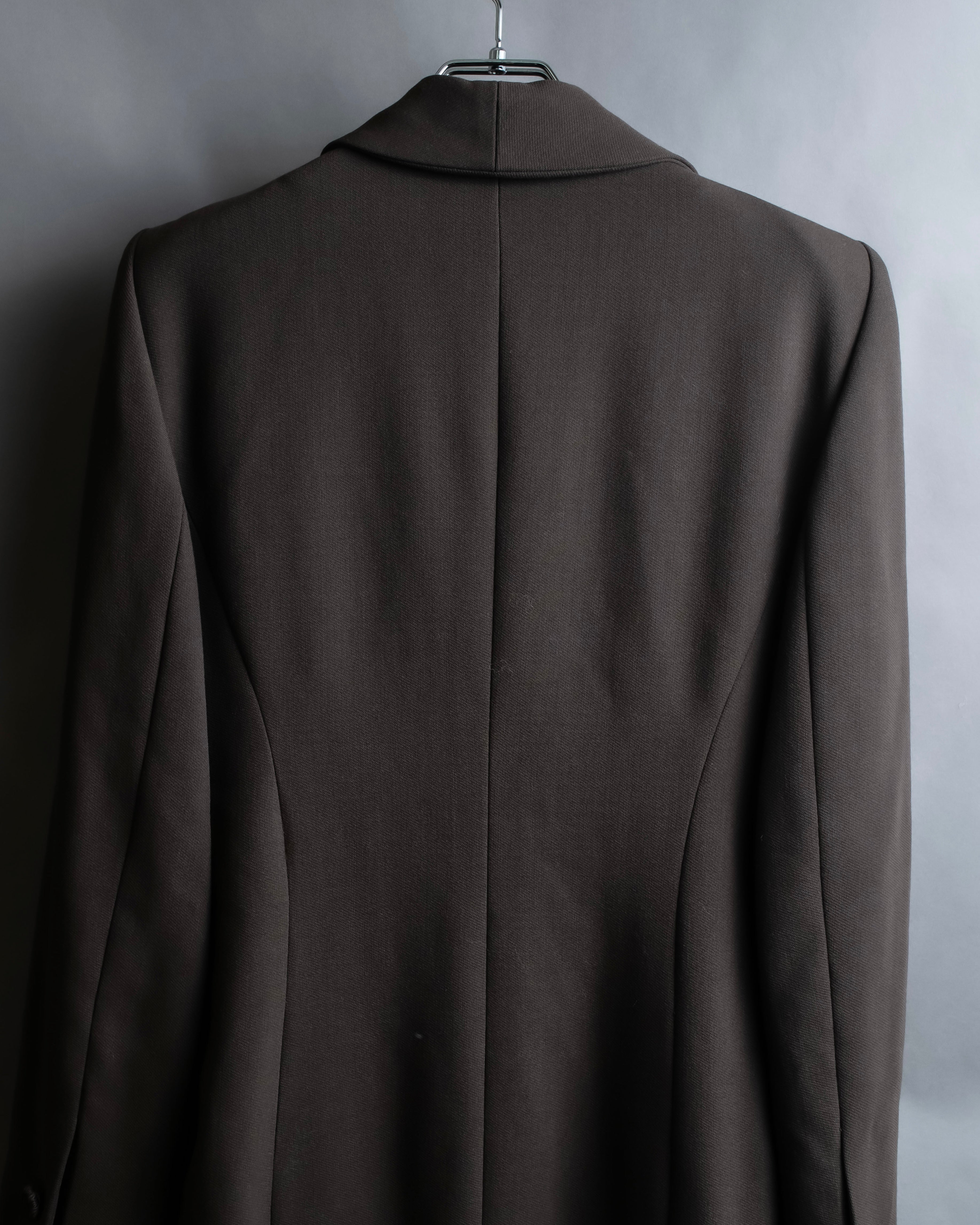 "Christian Dior Boutique Paris" Beautiful waist-shape shawl collar long coat