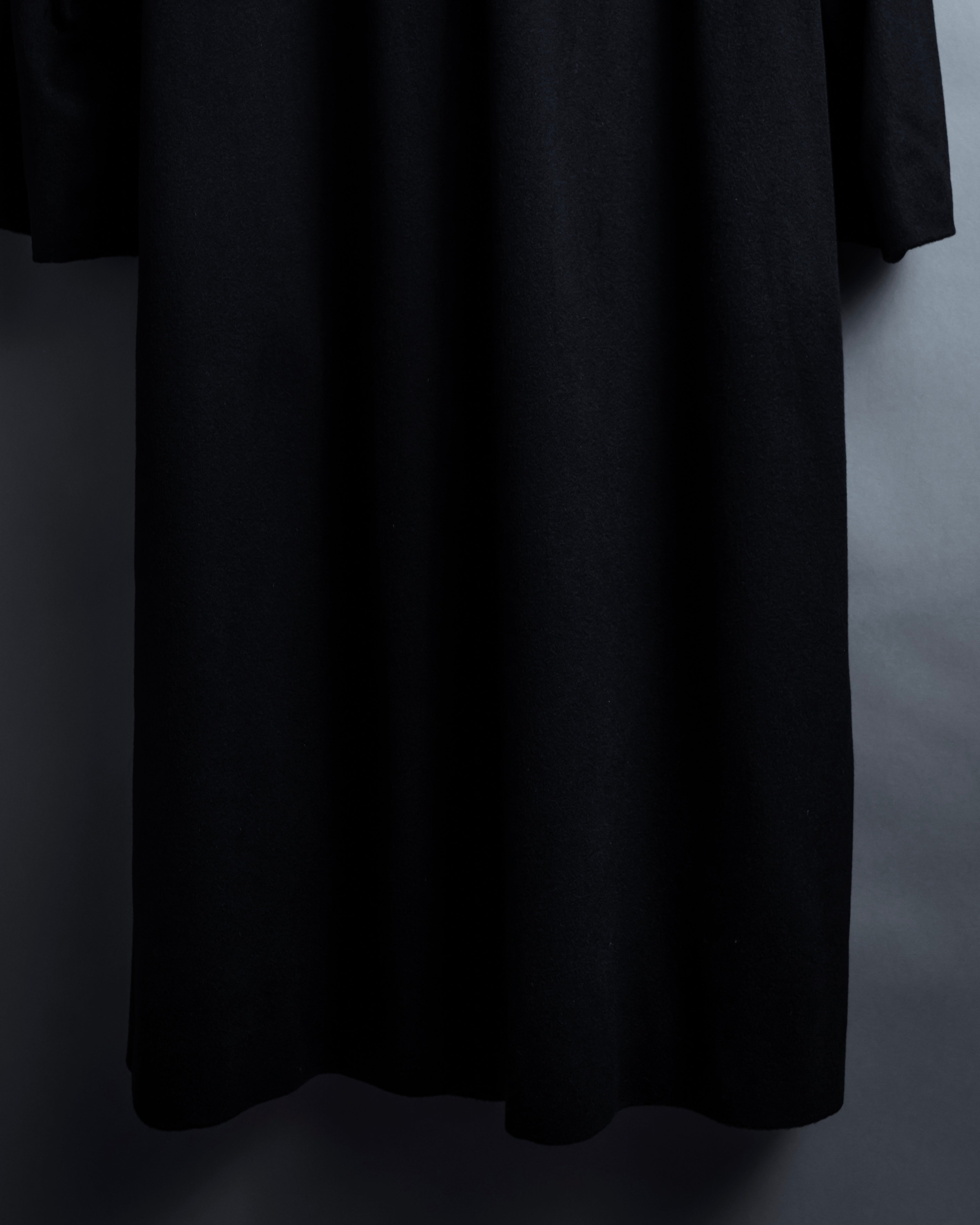 "Vintage raglan sleeve 100% cashmere stand-collar coat"