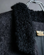 "Vintage fur collar chester coat"