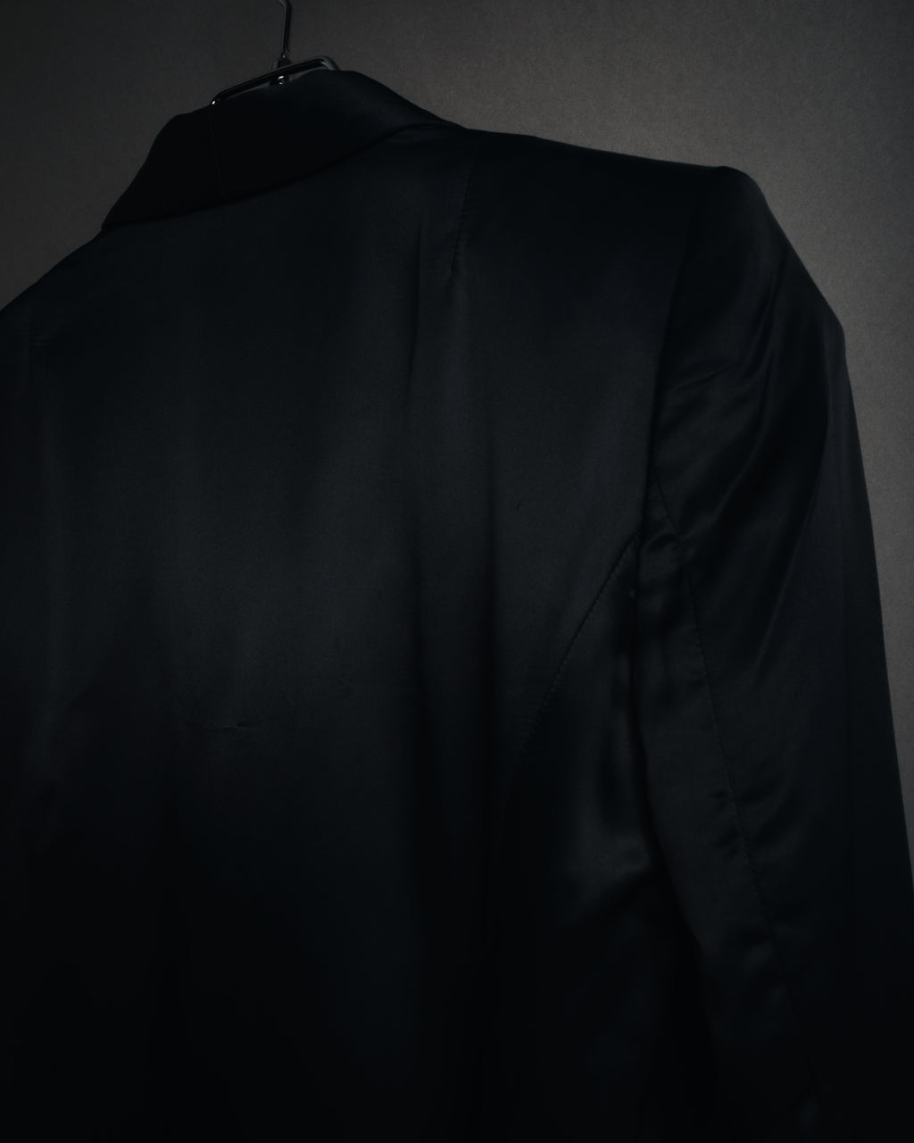 "BALENCIAGA.PARIS" 2008-2009 Sculptural satin shawl collar tuxedo jacket