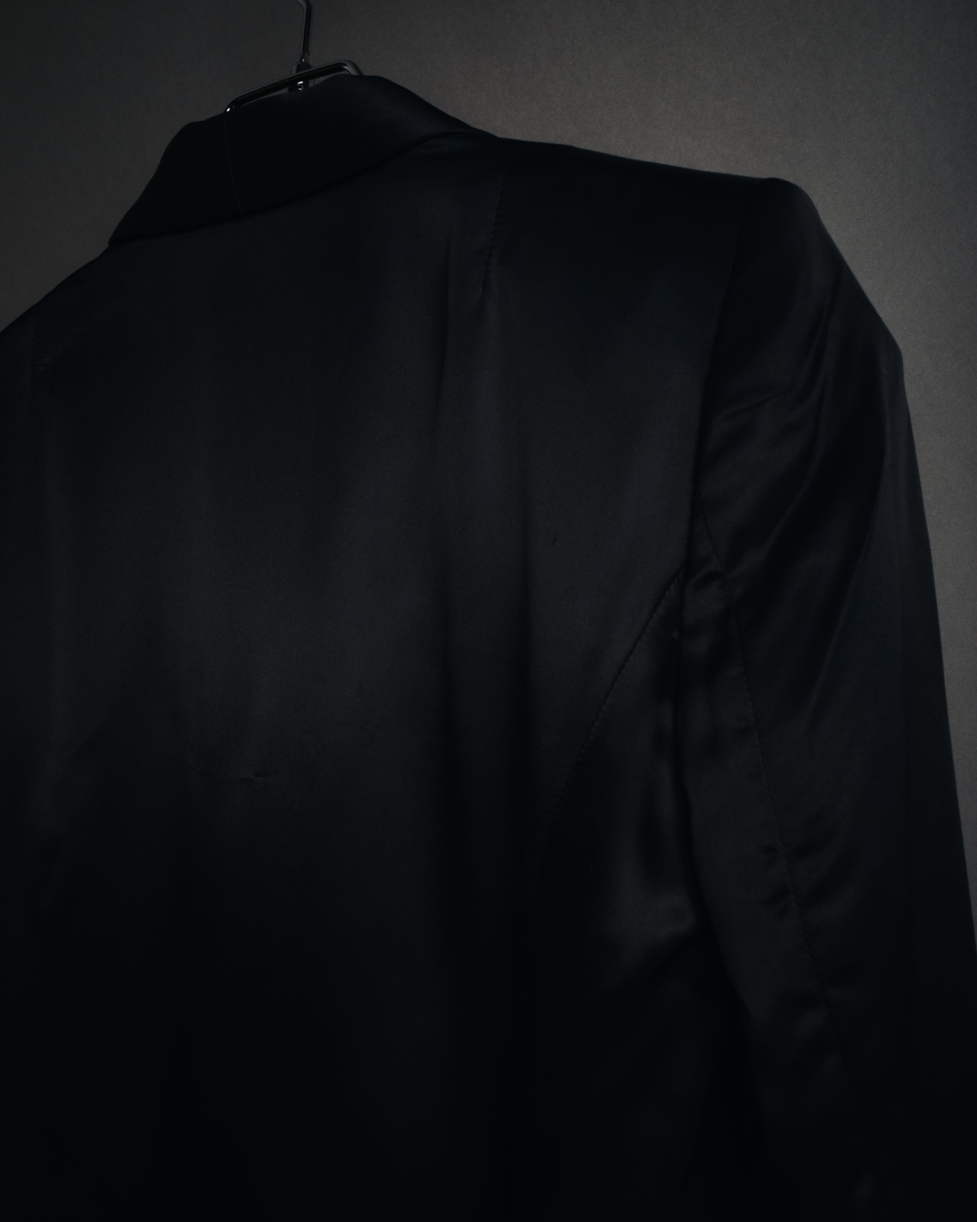 "BALENCIAGA.PARIS" 2008-2009 Sculptural satin shawl collar tuxedo jacket