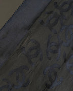 "CHANEL" Coco Mark scattered sheer large scarf