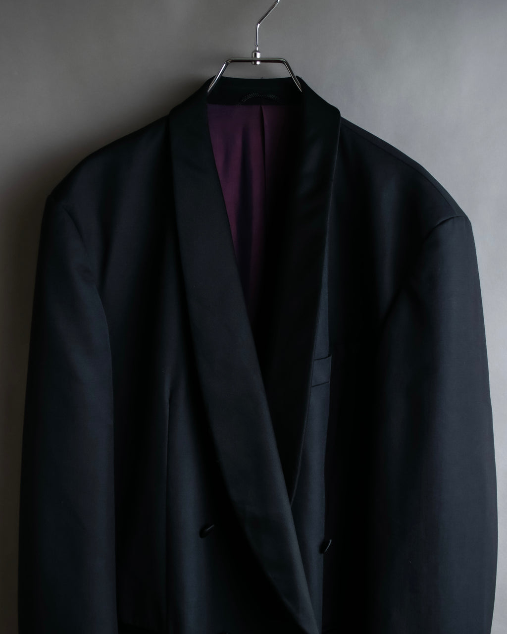 "Vintage shawl collar smoking jacket"