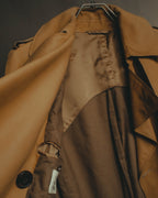 –SPECIAL– “Maison Martin Margiela” 2012AW Leather trench coat with Line 4 printed lining