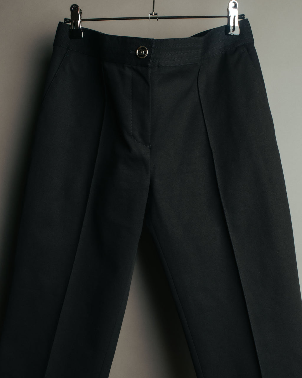 “CHANEL” 2004 Spring grosgrain straight trousers