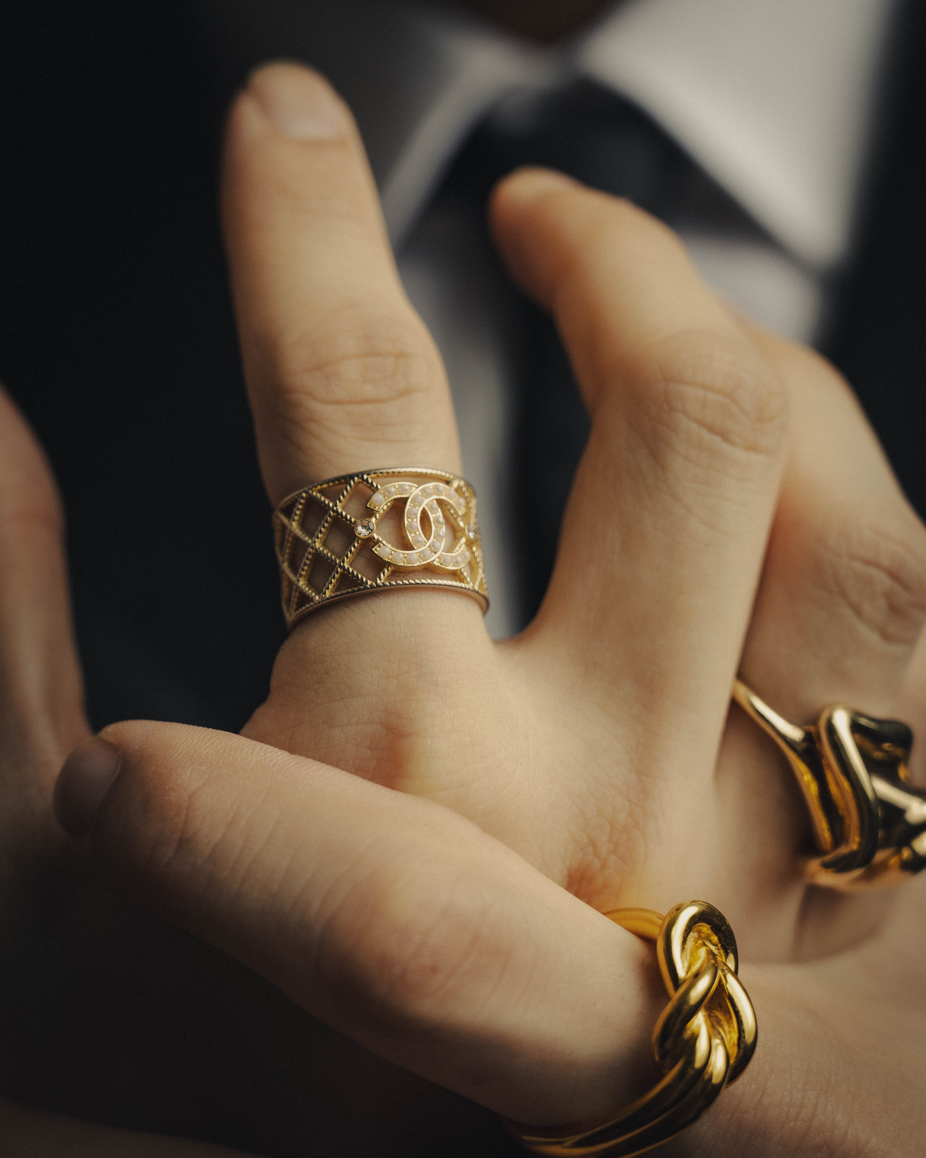 SPECIAL- “CHANEL“ 2021 AW Pearl quilted CC ring – MOOD