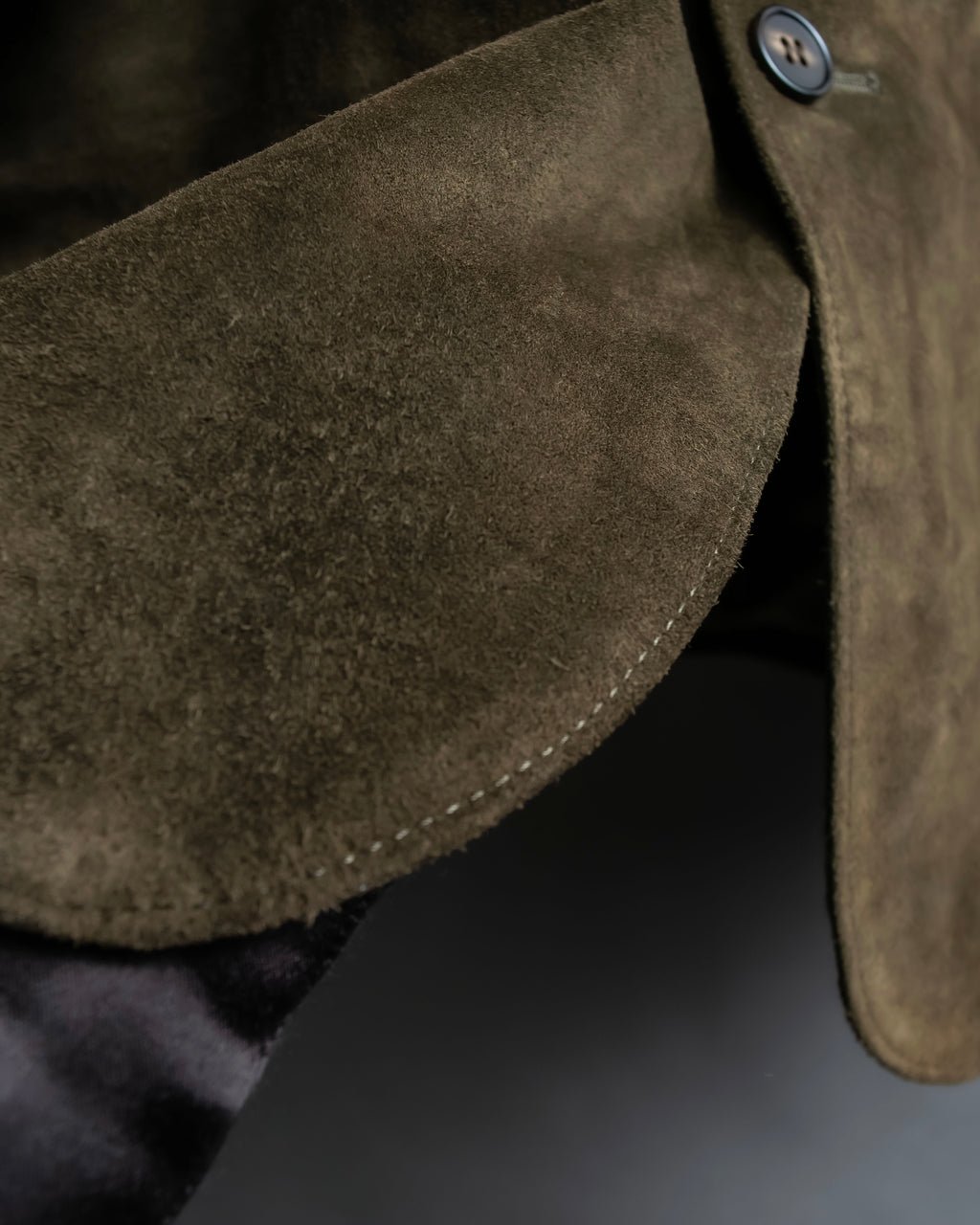 "Christian Dior" Nubuck leather oversized tailored jacket