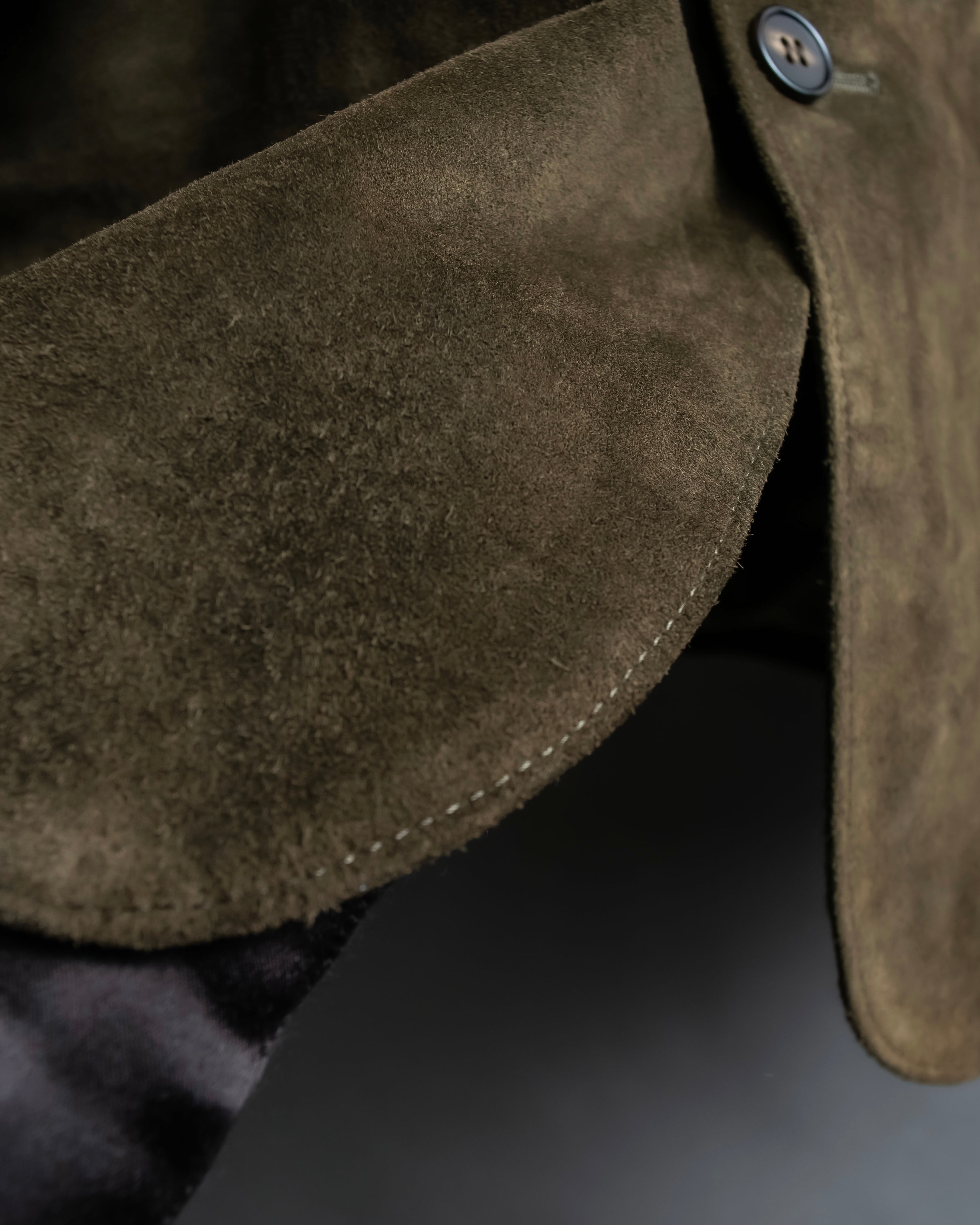 "Christian Dior" Nubuck leather oversized tailored jacket