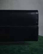 "GUCCI" Mid 00’s wood-lock leather long wallet