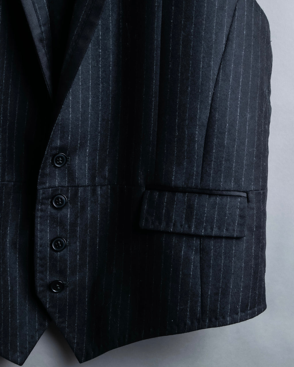 "DOLCE & GABBANA" Pattern switching peak lapel gilet