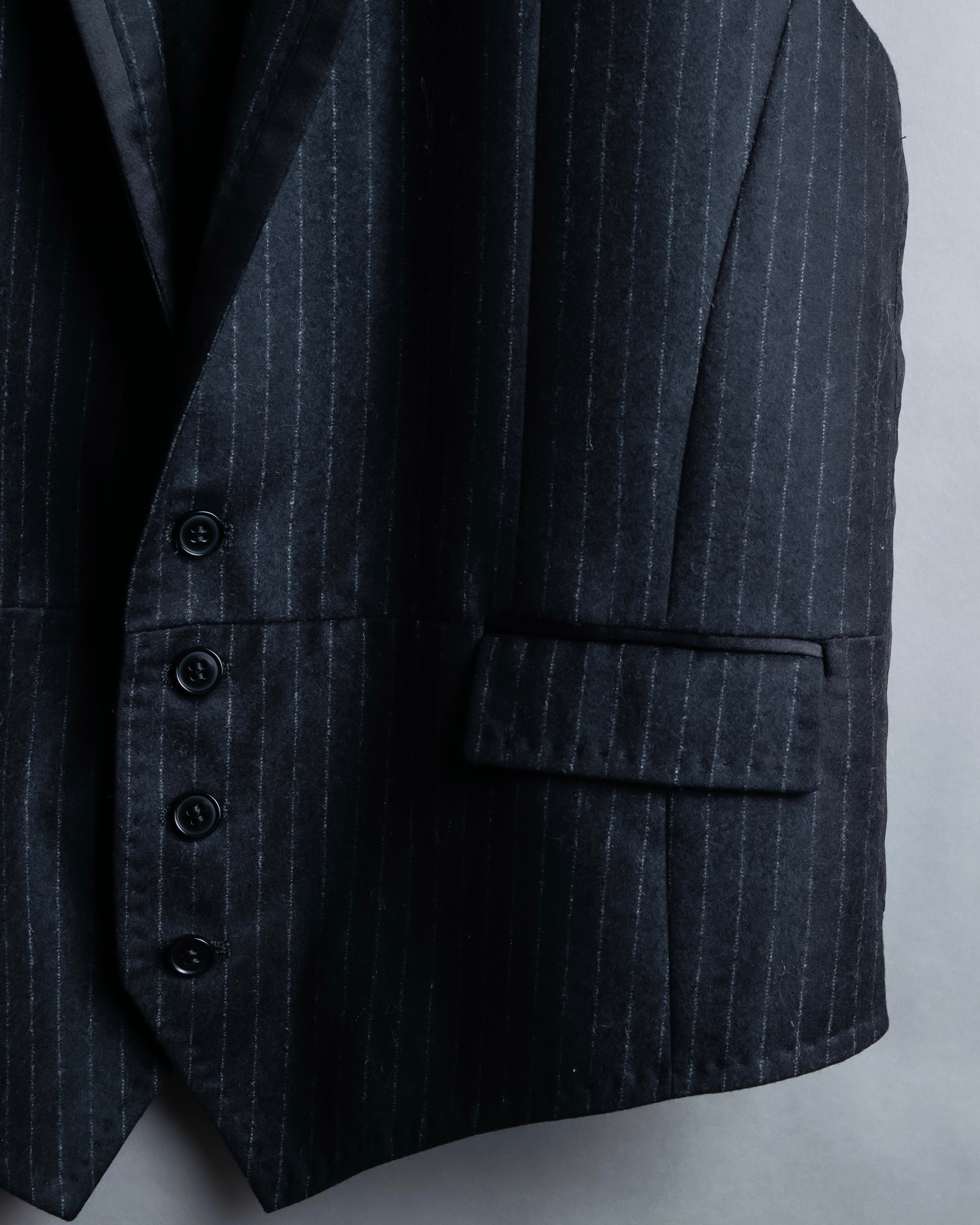 "DOLCE & GABBANA" Pattern switching peak lapel gilet