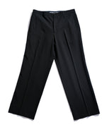 GIORGIO ARMANI/ Virgin Wool Straight Trousers Black