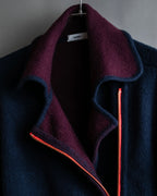 "DIESEL" Mult icolor design zipper knit coat