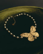 -SPECIAL- “Dior” 2023-24’s Sculpted butterfly pearl long necklace