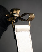 –SPECIAL– “GUCCI” Michele period Ribbon pearl embellished leather belt