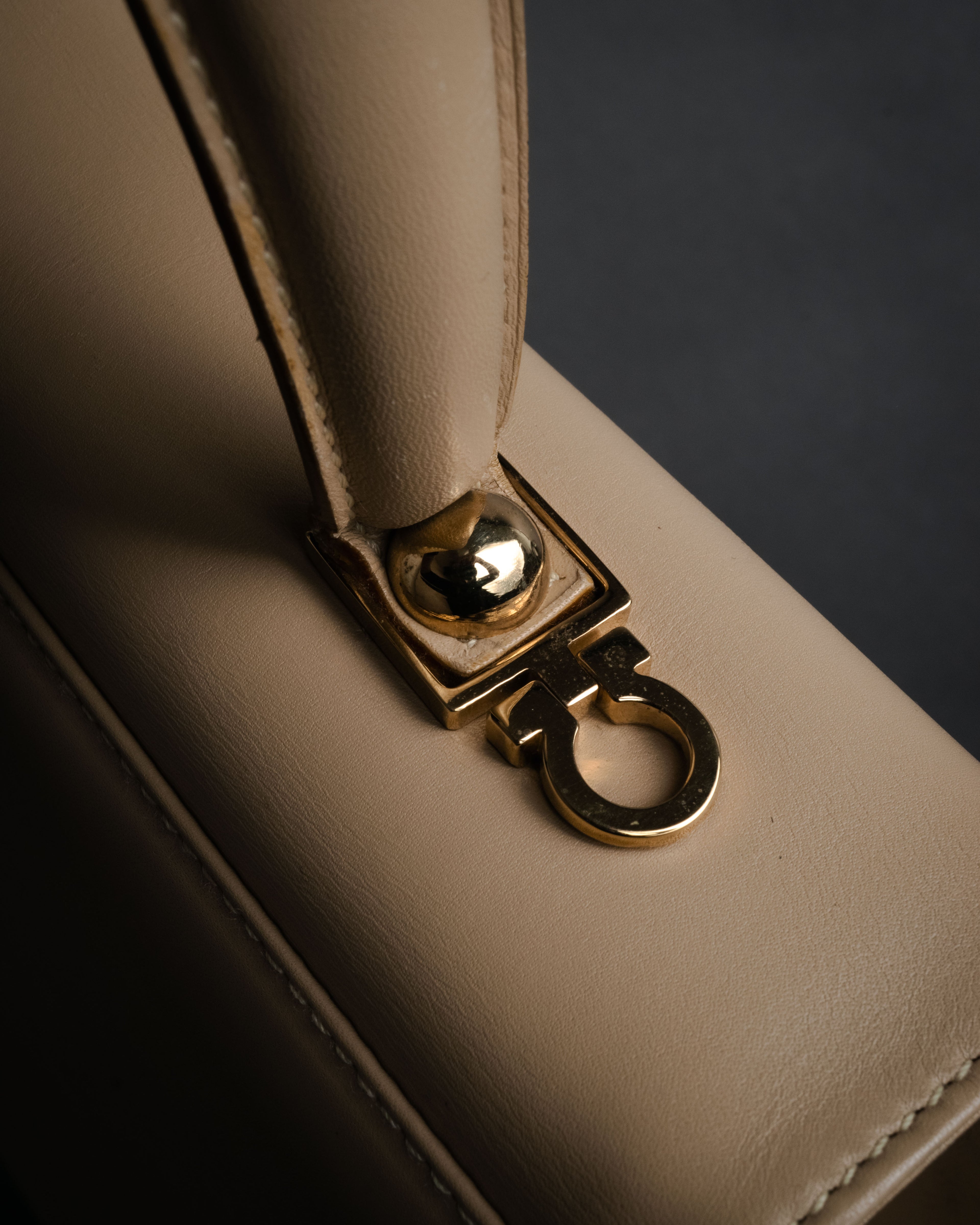 “Salvatore Ferragamo” 1990’s-00’s Gancini top handle bag