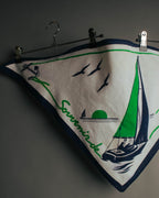 "Vintage" Souvenir de bretagne marine scarf