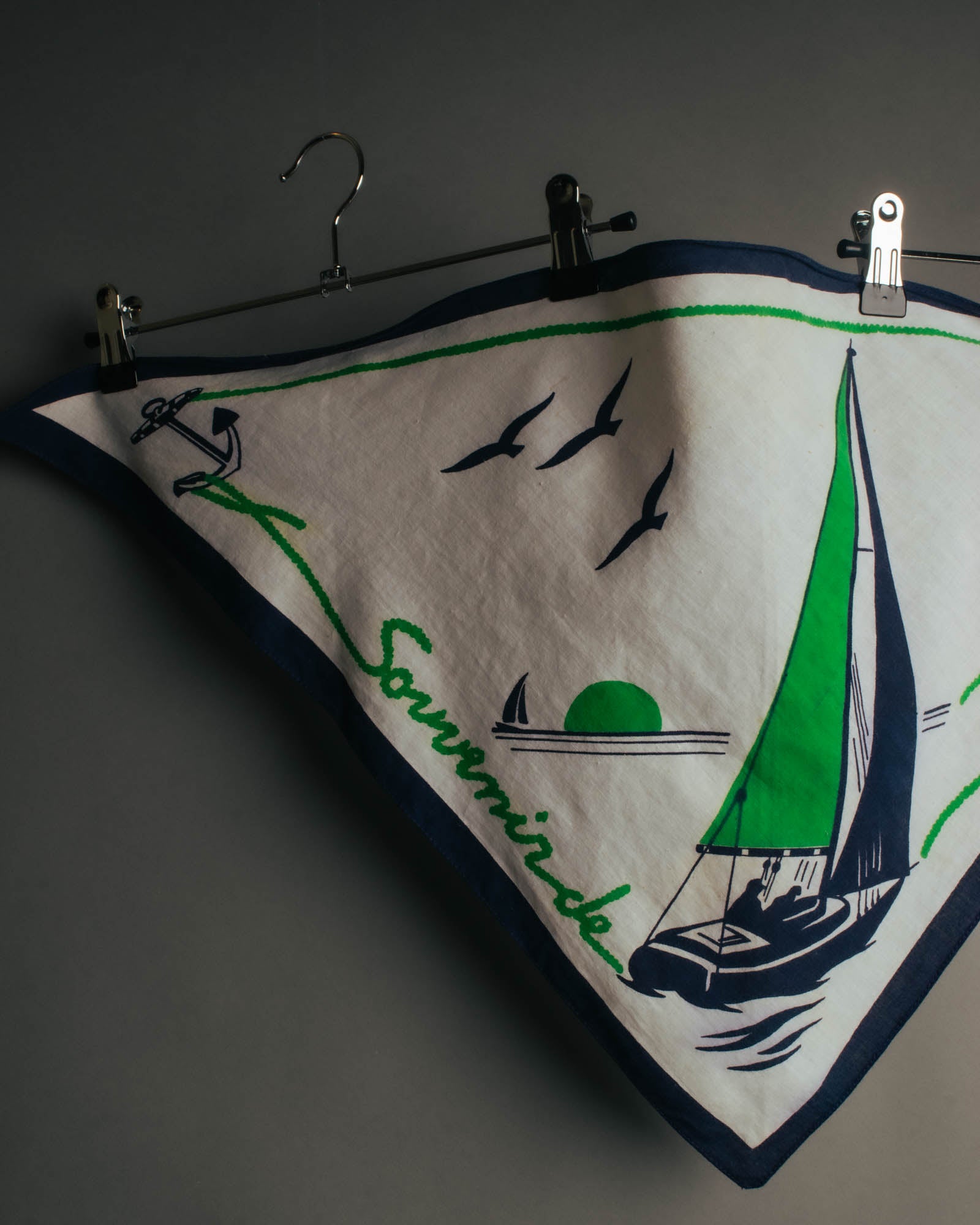 "Vintage" Souvenir de bretagne marine scarf