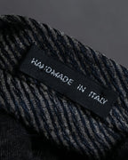 "GIORGIO ARMANI" Diagonal ridge pattern brushed necktie