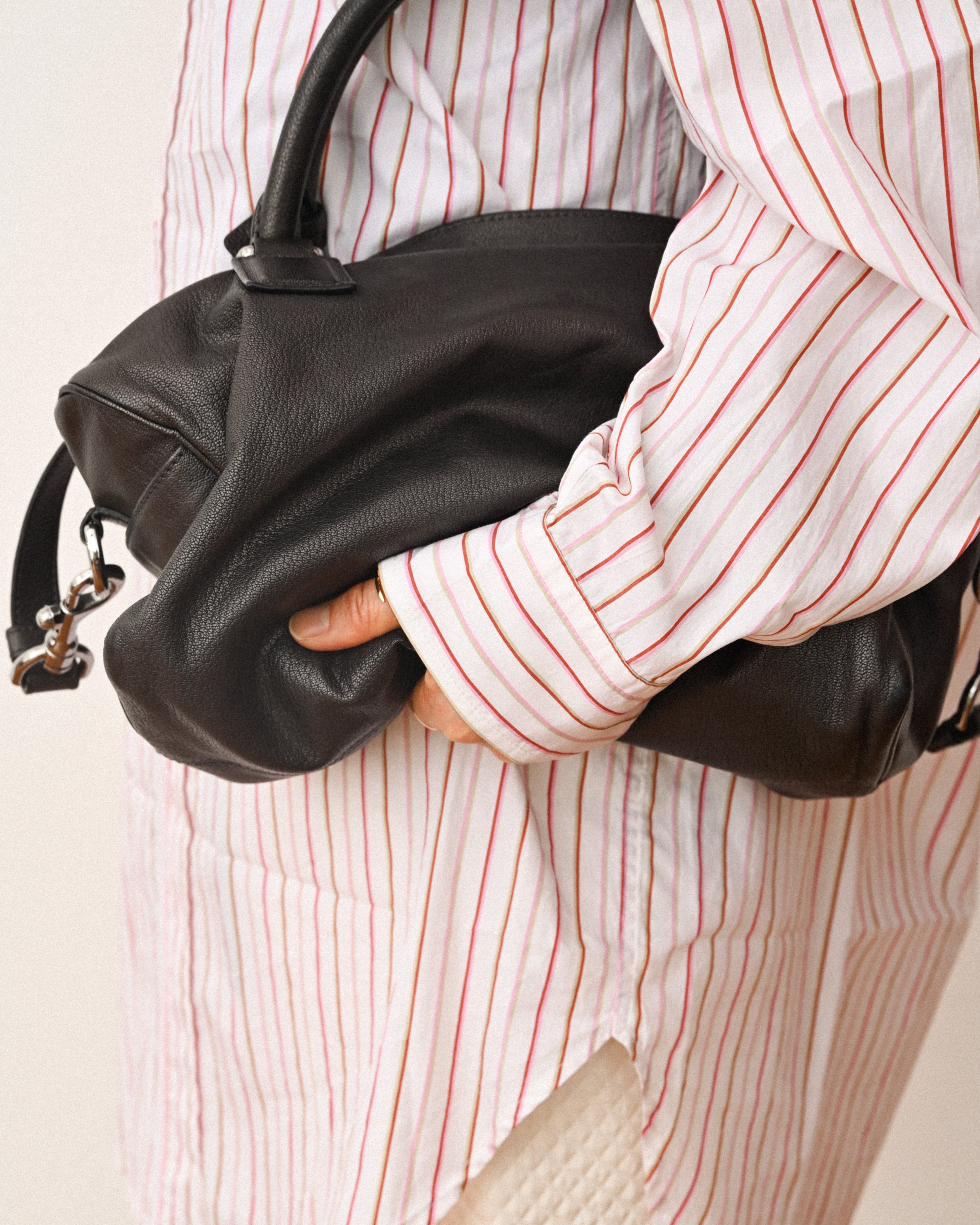 LOEWE/ Anagram 2 Way Mini Boston Hand Bag Metallic Black