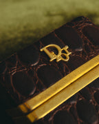 "Christian Dior" 70's-80's Croc embossed cigarette case set