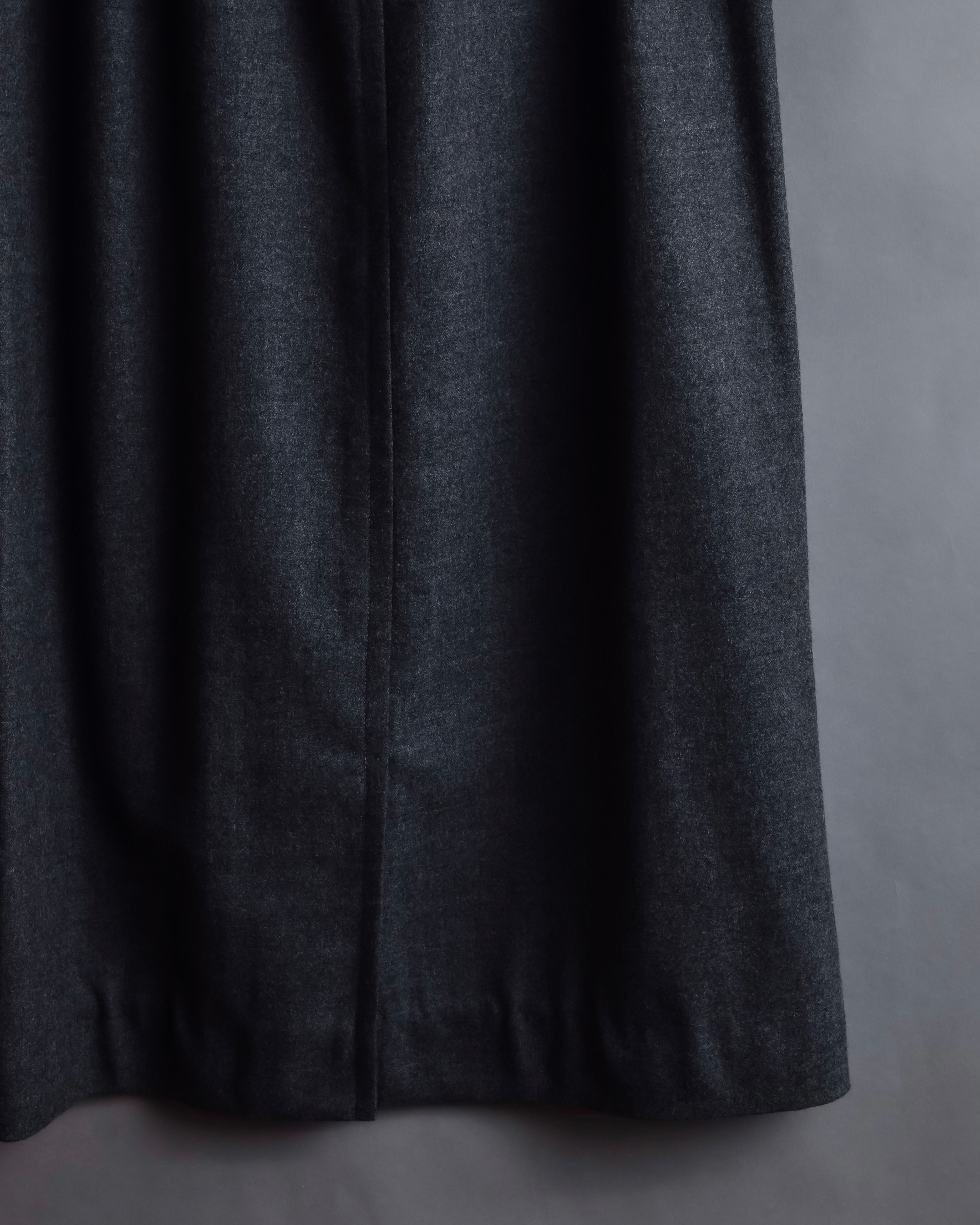 "HERMES" Margiela period semi-flared wool skirt