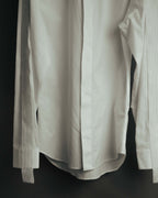 -SPECIAL- "Dior" 10's-20's Sculptural cord embellished concealed placket long sleeve dress shirt