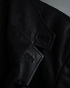 "HUGO BOSS" Oversized calf leather tailored jacket