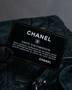 "CHANEL" Karl Lagerfeld design Matelasse chain Black shoulder bag