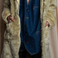 "DIESEL" Double zipper hooded long fur coat