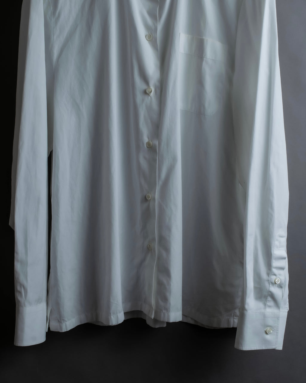 "VALENTINO" Stud detail collar white cotton shirt