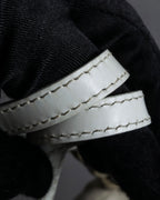 "Christian Dior" Malice Pearl Series greige color canvas shoulder bag