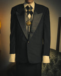 -SPECIAL- “Christian Dior MONSIEUR” 80’s-90’s satin peak-lapel tuxedo jacket