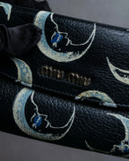 "MIU MIU" Crescent moon print compact wallet