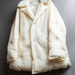 "MAISON MARGIELA" Offwhite color quilted padded oversized tailored coat