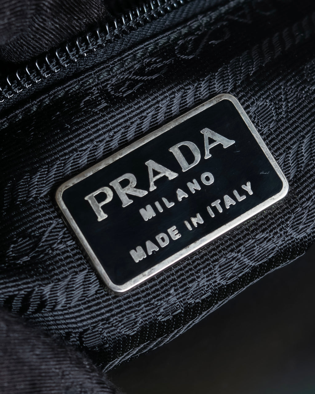 "PRADA" Structured top handle leather bag