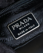 "PRADA" Structured top handle leather bag
