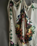 "Christian Dior" Wreath floral design silk scarf