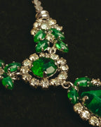 "Christian Dior" 80's-90's Emerald green pendant necklace