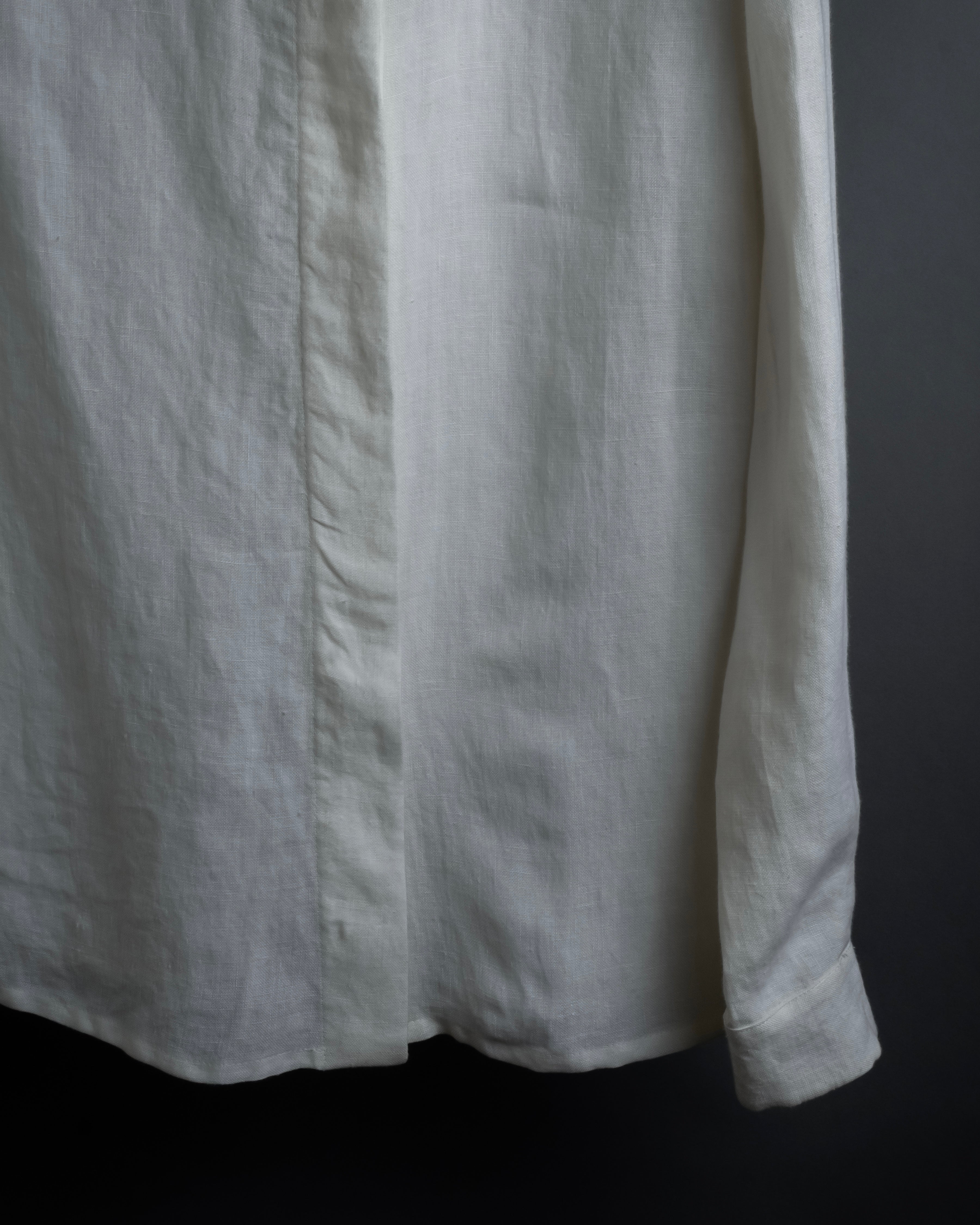 "LOEWE" 00's Fly front linen shirt