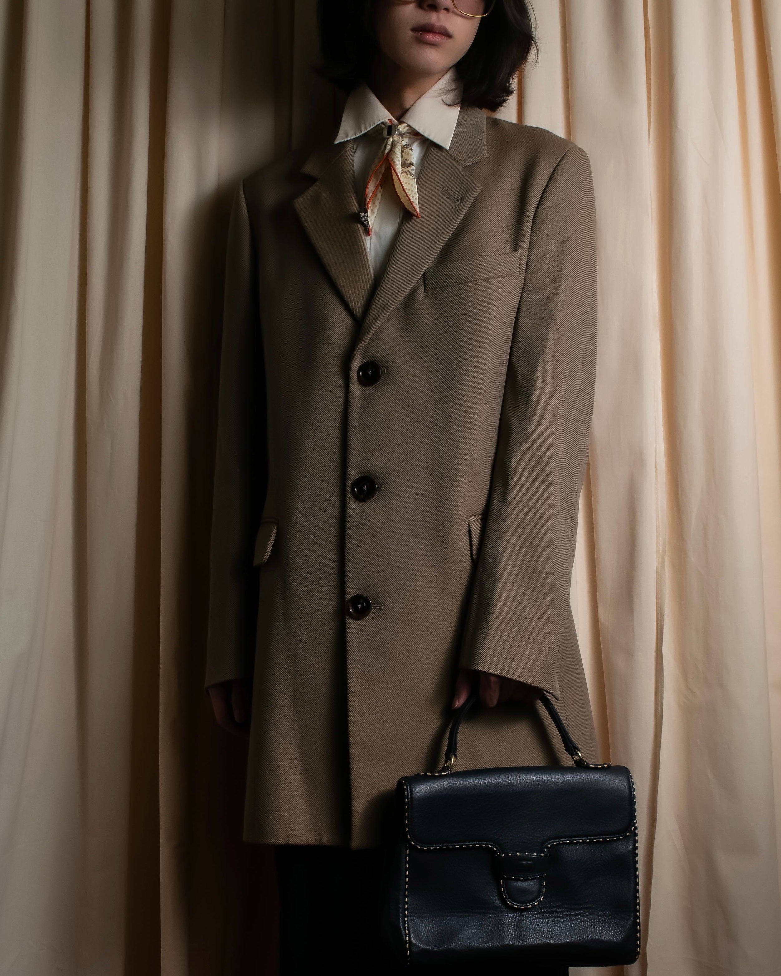 "MAISON MARGIELA" 13AW structured mid-length tailored coat