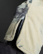 "ARMANI" Botanical print frilled collar jacket