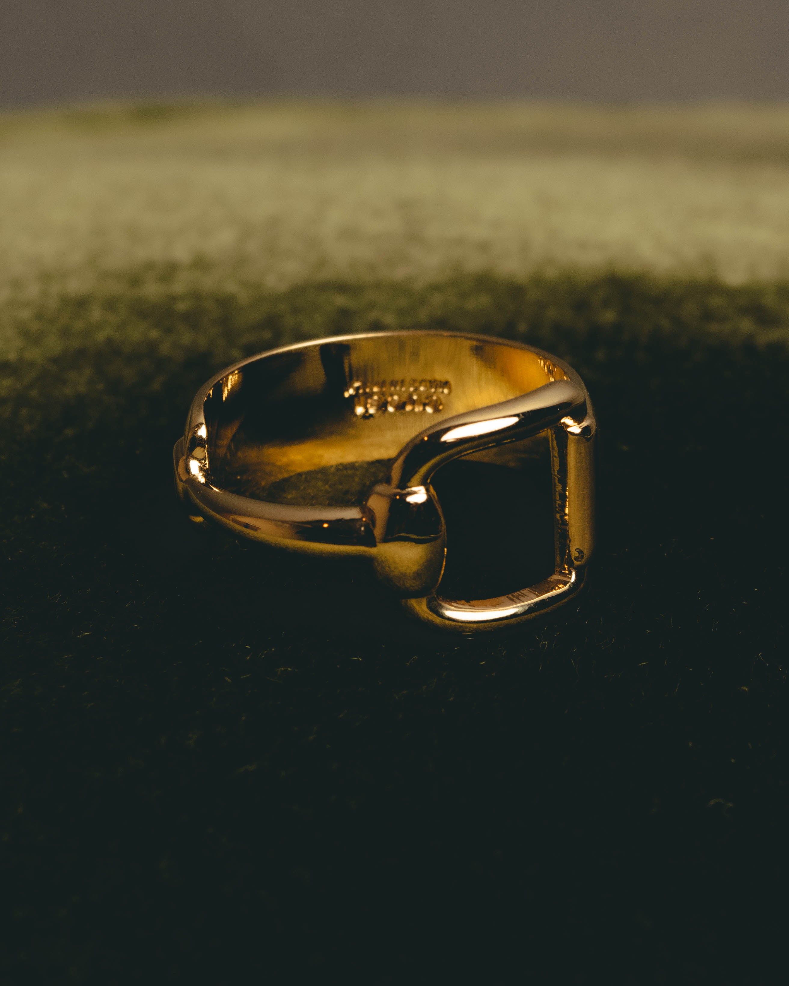 "GUCCI" 80's-00's Iconic horsebit scarf ring