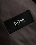 "HUGO BOSS" Fine-gauge wool khaki gray set up