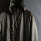 "FENDI JEANS" Hood design belted gradation color long nylon down coat