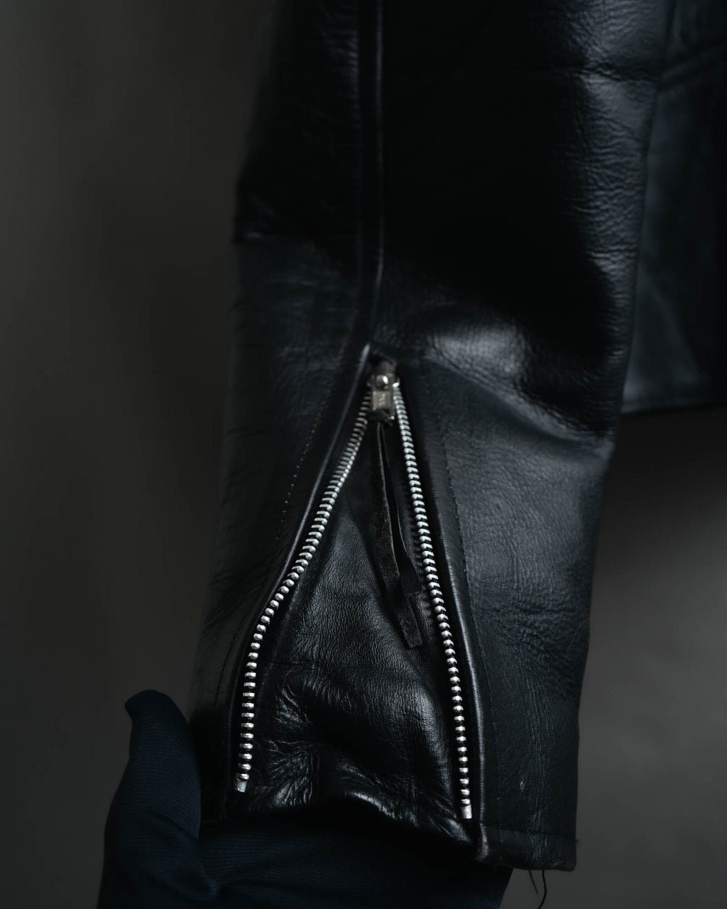 -MOOD MILLÉSIMES- 80’s-90’s heavy-grain double riders jacket