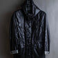 "BURBERRY Black Label" Checked nylon gather hooded blouson