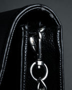 "VALENTINO" Textured leather V tassel chain shoulder bag